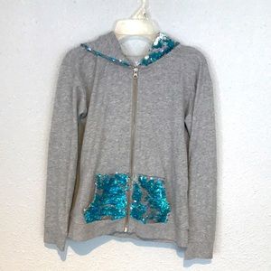 Girls Reversible-Sequin Lightweight Sweatshirt